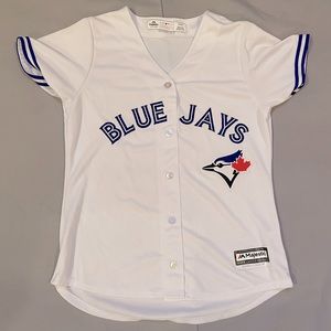 Blue Jays genuine merchandise women’s jersey button up shirt size S